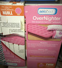 05311 Aerobed Kids Twin Overnighter Air Bed Pink Matching Backpack New