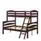 Da6940e 065857167887 Dorel Living Brady Twin Over Full Solid Wood Kids Bunk Bed W Ladder Espresso