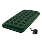 12617 Twin Pump Air Mattress Camping Flocked - Bestway Inflatable Airbed