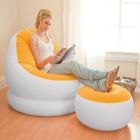 68572ep 20.8-gauge Intex Inflatable Chair Air Bed Lounge Ottoman Chaise Home Cafe Seat Orange