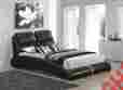 24730q Acme New Bed Room Furniture Contemporary Black Crocodile Pu Queen Size Platform