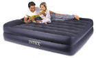 3-minute Airbed Intex Bedroom Electric Queen Pump Blue Gift Built- Mattress