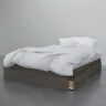 376044 Nexera Queen Size Storage Platform Bed Bark Grey 687174981726