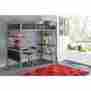 4016427 Dhp Pallet Studio Silvr Twin Loft Bed With Integrated Desk And Shelve