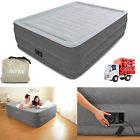 55871 Intex Queen Air Mattress Raised Airbed Built Pump 689749355871