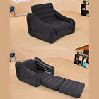 6584 Intex Inflatable Pullout Air Chair W Bed Matress Sleeper Sofa Twin Couch Black 763437106584