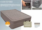 67953 Intex Inflatable Air Mattress With Foam Topper Raised Bed