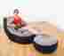 68564e-u-a 68564e Intex Ultra Lounge Inflatable Chair Ottoman Set Open Box