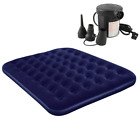 698376452815 Anpress Inflatable Queen Size Flocked Air Bed Camping
