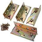 738920033364 Hardware Bed Rail Bracket Fittings Heavy Duty Set