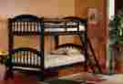 84588 Twin Bunk Beds Over Kids Childrens Furniture Bedroom Ladder Wood Convertible 801349484588