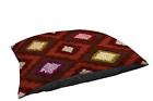 888635553876 Thumbprintz Indoor Outdoor Pet Bed Diamond Ikat Spice