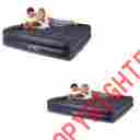 66701e 90037 Intex Air Bed Queen Size Raised Pillow Rest Built-in Electric Pump Inflatable Mattress 731132290037