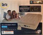 98502916 Serta Raised Queen Size Airbed Inflatable Matress With Internal Ac