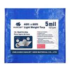 5-mil A-24 Hanjet Heavy Duty Waterproof Tarp Thick Blue Yard 602130183877