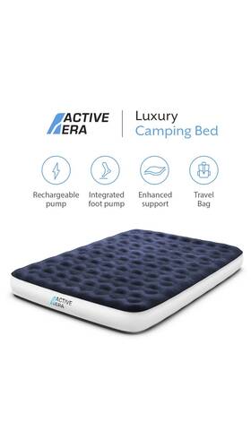 Ab-q3 Active Era Luxury Queen Air Mattress With Usb Rechargeable Pump And Travel Bag New