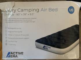 Ab-s3 Active Era Luxury Camping Air Bed - Single Size. With Rechargeable Pump
