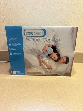 Aerobed 760433128138 Aero Bed Perfect Comfort Queen Size Inflatable Air Mattress New Sealed