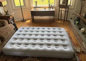 Aerobed 8016p Full Size Air Mattress With Built-in Pump-light Blue-clean-tested