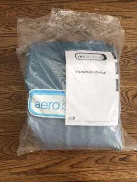 Aerobed Model 108 New Twin Inflatable Air Mattress Bed Electric Fan Pump Open Box Read