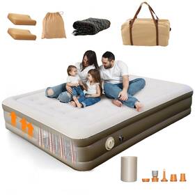 Pb5-02 Aerogogo Luxury Air Mattress Set Queen Bed With Built-in Rechargeable Detachable P