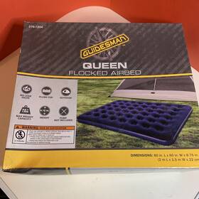 276-7204 Air Mattress Guidesman Queen 8.5 Inch Flocked Bed Model New In Box