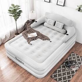 866066 Air Mattress -866066 Queen Inflatable Sofa Bed With Pump Pillows Backrest 600lb Max