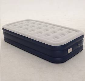 Aycd-003 Air Mattress Blue Twin Size With Built In Pump 16 Inch Tall For Home Camping