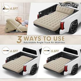 B0d3qf3kwg Air Mattress Sunsdrew 2025 Truck Bed Fits 5.5 6.5ft Beds And My Mini Van