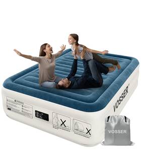 Vr05 Air Mattress Vosser Queen Size 80 Inch X60 X18 White/blue Open Box