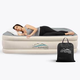 Air Tuff 037203019539 Restelevated Luxury Pillow Top Queen Size Mattress With Built In Pump 2
