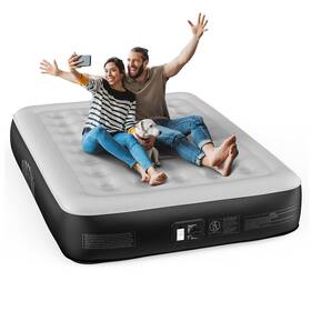 A-hom04 Airefina Queen Air Mattress With Built-in Pump 13 Inch Comfort Blow Up