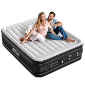 A-hom58 Airefina Queen Air Mattress With Built In Pump Upgraded Comfort Blow Up Rais