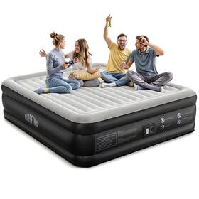 A-hom60 Airefina King Size Air Mattress With Built In Pump 20 Raised Comfort Inflatable Mattr