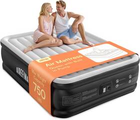 A-hom62-gy Airefina Air Mattress Queen With Built In Pump 18 Raised Blow Up Upgra