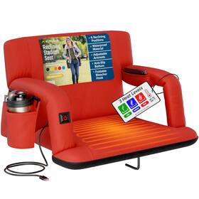 Rriv503 Alpcour Heated Reclining Stadium Seat For Bleachers Wide Bleacher Chair