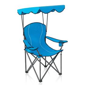 70100501-4 Alpha Camp Chairs With Shade Canopy Chair Folding X-large Cyan Blue