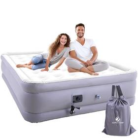 Ac-pv319-queen-1 Alpha Camp 19 Inch Queen Air Mattress With Built In Pump Blow Up