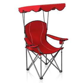 E01cc070100501 Alpha Camp Chairs With Shade Canopy Chair Folding Camping X-large Red