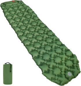Amz-sp-19057 Amazon Basics Camping Sleeping Pad With Quick-inflate Single Olive Green
