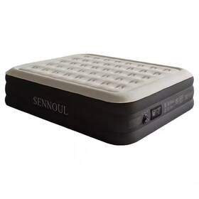 Angel Sar 313038457419 16 Inch Gray Queen Air Mattress With Built-in Pump Self Inflatable
