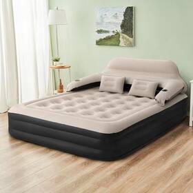 Angel Sar 313050789734 15 Inch Queen Size Air Mattress With Headboard And Pump Blow Up Inflata
