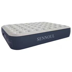 Angel Sar 744110486100 13 Inch Gray Queen Air Mattress With Built-in Pump 2 Mins Quick Self Inflatable