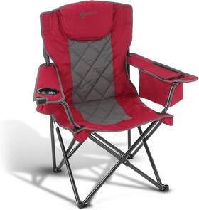 Kks0310u Arrowhead Outdoor Portable Folding Camping Quad Chair With 6-can Burgundy Red Kks0310u Arrowhead Outdoor Portable Folding Camping Quad Chair With 6-can Burgundy Red