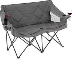 Kks0319u Arrowhead Outdoor Portable Folding Double Duo Camping Chair Loveseat With Grey