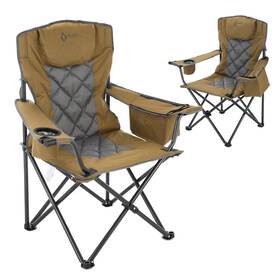 Arrowhead Outdoor Kks0337u-2-1 2-pack Portable Deluxe Folding Camp Standard Brown 2pack