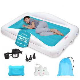Hs-069 Asani Inflatable Toddler Travel Bed Electric Pump Leakproof Air Mattress Bumpers