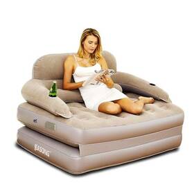 68715b Asf Queen Air Mattress With Built-in Rechargeable Pump 2-in-1 Chair Sofa &