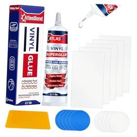 Pvcg0718 Atlasbond Air Mattress Patch Kit Heavy Duty Inflatable Repair Safe Gentle