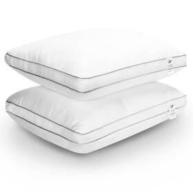 Ab-zxus-4886k Aubby Bed Pillows King Size Set Of 2 For Sleeping Cooling Gusseted Hotel Q